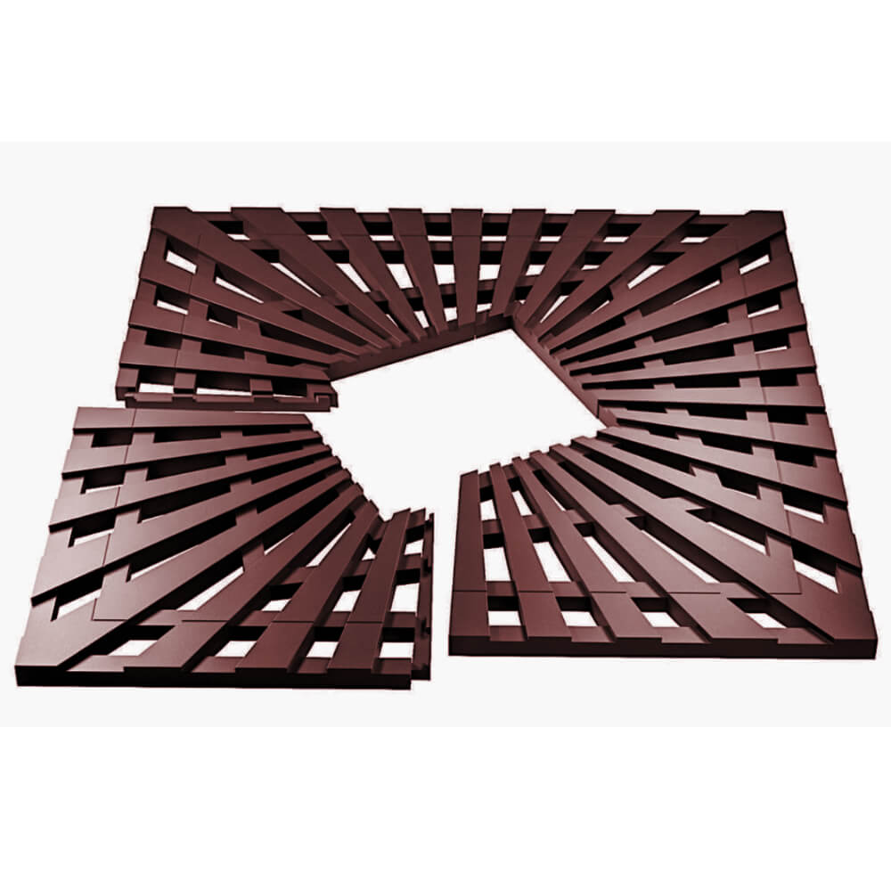 Приствольная решетка для дерева ZKING ATMOSPHERE 1.2х1.2м Коричневая