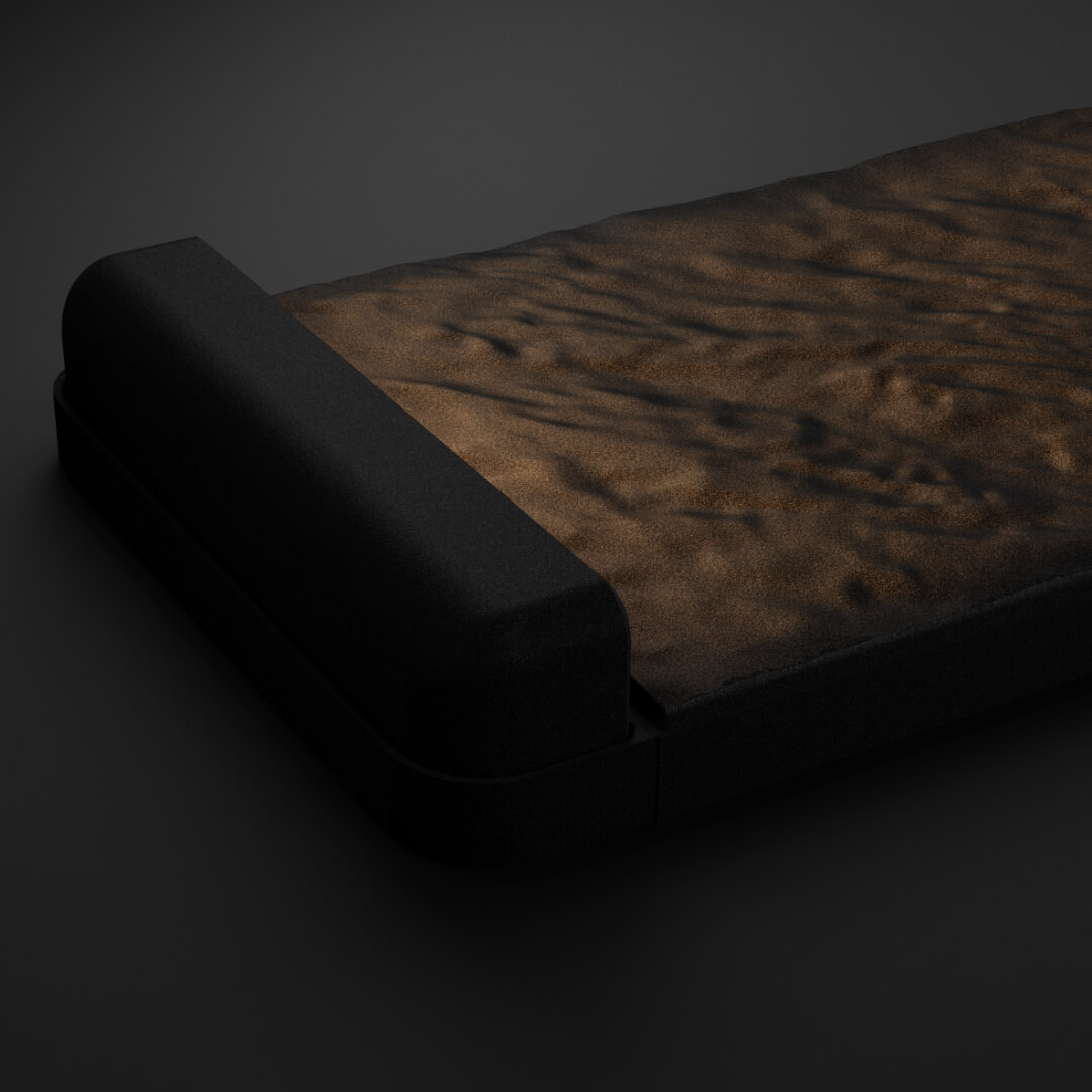 LED Светильник для шаговой плиты STONE Черный Сланец 330х75х98мм